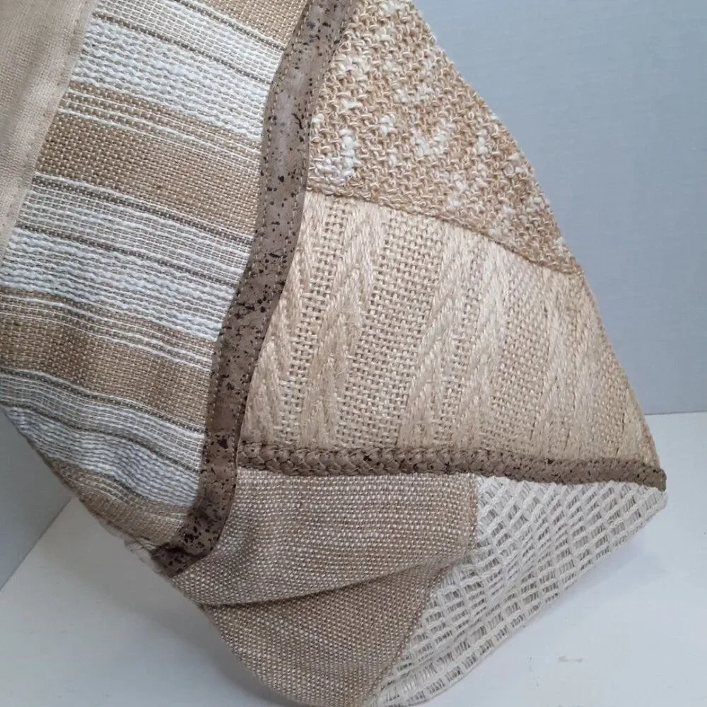 Vintage Dover Beige Patchwork Nature/BOHO Style Women's Clutch